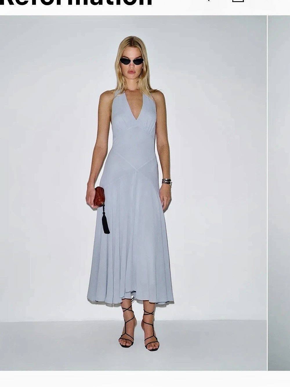 Reformation Briony Midi Dress (Size 8)